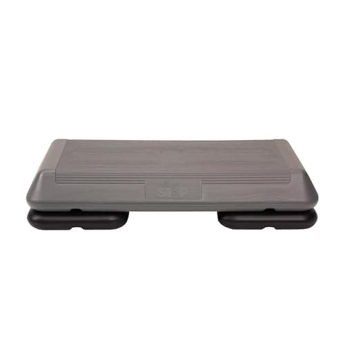 The Step (Made in USA) Original Aerobic Platform – Circuit Size Grey Aerobic Platform and Original Black Risers - Image 1