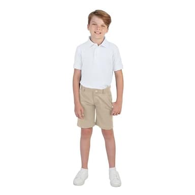 French Toast Boys Short Sleeve Pique Polo Shirt (Standard & Husky), Yellow, 6-7 - Image 4