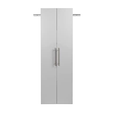 Prepac HangUps 24" Large Garage Cabinet, Bathroom Cabinet Wall Mount, Ideal for Garage, Kitchen and Laundry Organization 24" W x 72" H x 12" D, Light Gray - Image 6