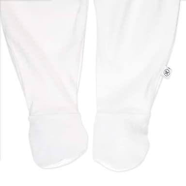 HonestBaby unisex baby 3-pack Organic Cotton Footed Harem Pants, Bright White, 0-3 Months US - Image 4