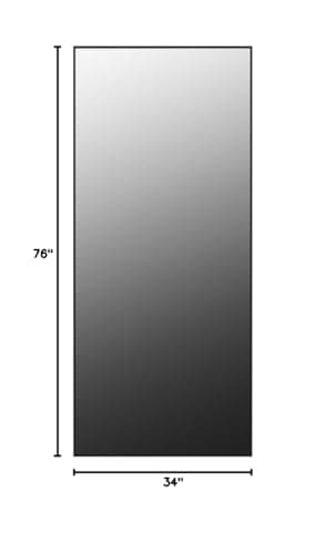 GLSLAND 76"x34" Full Length Mirror Extra Large Hanging or Leaning Rectangle Mirror Aluminum Alloy Thin Frame Bedroom Floor Dressing,Black - Image 8