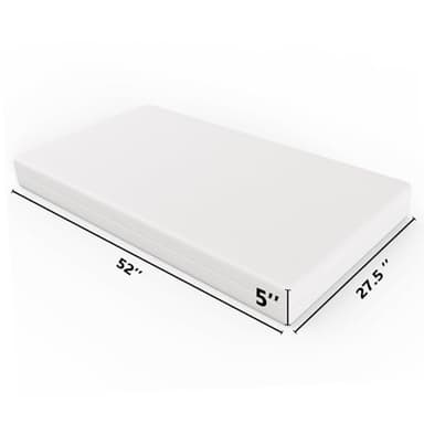 iMMDOKIN Hypoallergenic Crib Mattress Certified, Dual-Sided Baby & Toddler Crib Mattresses, Waterproof, Machine Washable Cover, Memory Foam, Standard Size, 5" Thick - Image 3