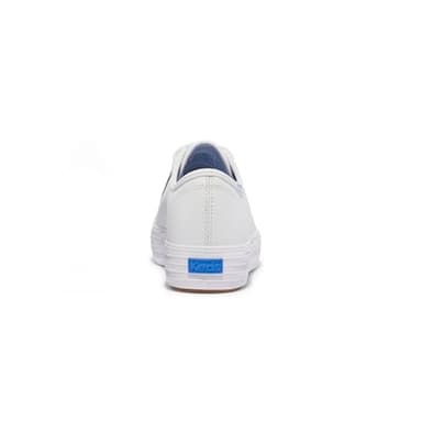 Keds Women's Triple Kick Leather Sneaker, White, 8 - Image 2