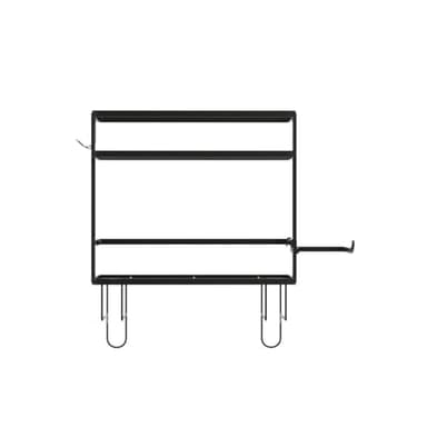 Godboat Bathroom Organizers, 2-Tier Over Toilet Storage, Floating Shelves with 2 Hooks & Paper Holder, Wall Mounted Shelf Furniture, Cool Accessories & Decor, Gifts for Women, Mothers Day (Black) - Image 4