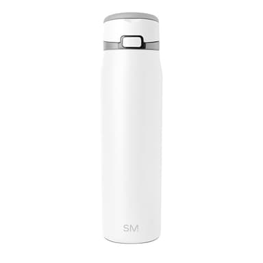 Simple Modern Mesa Loop Water Bottle with Straw | 30oz Cup Holder Friendly Insulated Stainless Steel Bottles for Travel, Sports and School | Winter White - Image 1