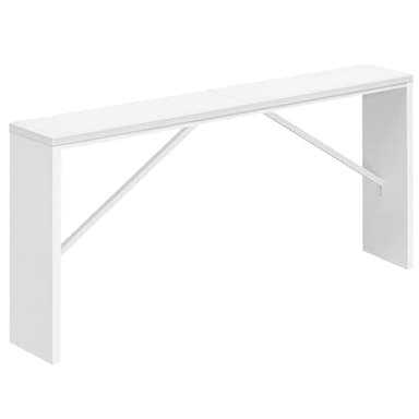 MAHANCRIS Console Table, 62.2" Long Sofa Table Behind Couch, Narrow Entryway Table, Farmhouse Dining Table with Angled Metal Frame, Industrial Console Table for Entryway, White CTWT15801 - Image 1