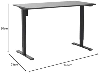 FLEXISPOT EN1 One-Piece Standing Desk with 1-Inch Thick Desktop, 55"x28" Electric Height Adjustable Desk for Home Office & Multi-Device Workstations, Black - Image 5
