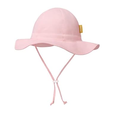 Baby Girl Sun Hat with UPF 50+ Outdoor Adjustable Toddler Beach Hat with Wide Brim Bucket Hats for Kids 6-24 Months Pink - Image 3
