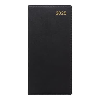 Letts of London Belgravia 2025 Weekly/Monthly Appointment Book and Planner, 12 Months, January to December, Vertical, Slim Size, 6.625" x 3.25", English, Black (C33SUBK-25) - Image 2
