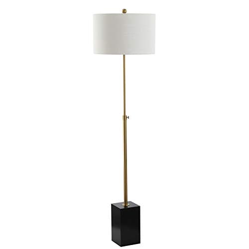 JONATHAN Y JYL6007A Lafayette 65" Adjustable Height LED Floor Lamp Modern,Minimalist,Contemporary for Bedrooms, Living Room, Office, Reading, Brass/Black - Image 1