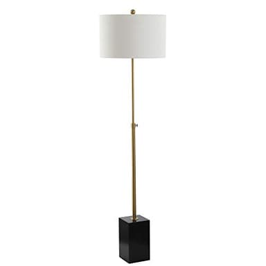 JONATHAN Y JYL6007A Lafayette 65" Adjustable Height LED Floor Lamp Modern,Minimalist,Contemporary for Bedrooms, Living Room, Office, Reading, Brass/Black - Image 1