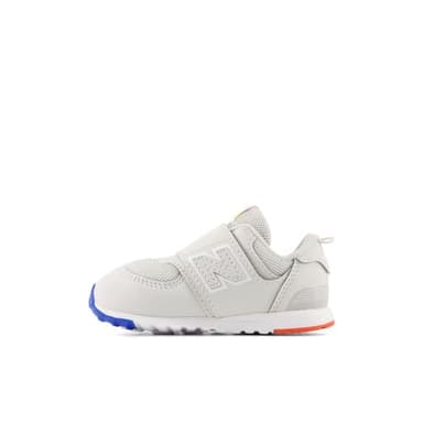 New Balance Baby 574 V1 Midsole Hook and Loop Sneaker, Grey Matter/Lemon Zest, 2 US Unisex Infant - Image 2