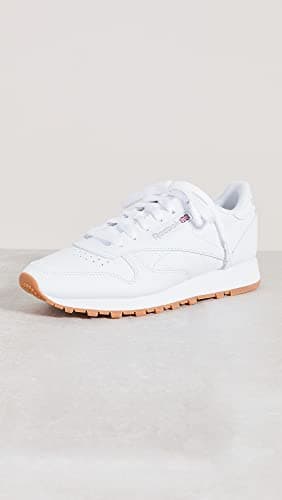 Reebok Classic Leather Sneakers for Women - Black or White Tennis Shoes Womens Size 5 to 12, Footwear White/Pure Grey3/Reebok Gum3, 9.5 - Image 2