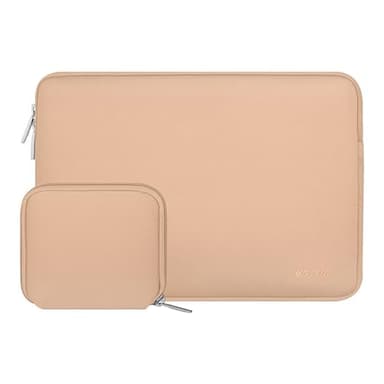MOSISO Laptop Case 13.3 inch, 13-13.3 inch Laptop Sleeve Bag Compatible with MacBook Air/Pro 13/Pro 14 M5 M4 M3 M2 M1, HP Dell ASUS Lenovo, Neoprene Computer Sleeve Bag with Small Case, Peach Fuzz - Image 1