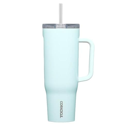 Corkcicle Cruiser Insulated Tumbler - Keeps Drinks Cold 20 Hours - Triple-Insulated Stainless Steel - Spill-Proof Lid - Summer Drinkware Gift - Keeps Drinks Ice Cold - 40 oz - Gloss Powder Blue - Image 1