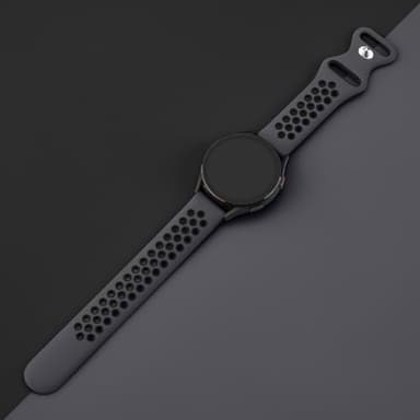 Meliya 20mm 22mm Watch Bands Quick Release Replacement Wristband, Soft Silicone Bands Breathable Sport Replacement Straps for Men Women (22mm, Gray-Black) - Image 7