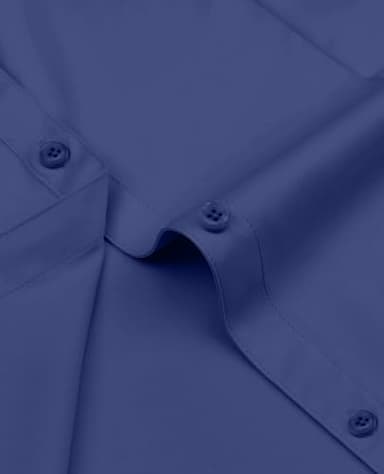 siliteelon Dress Shirts for Women Long Sleeve Button Down Shirts for Women Work Shirts Office Blouse Top Dark Blue X-Small - Image 5