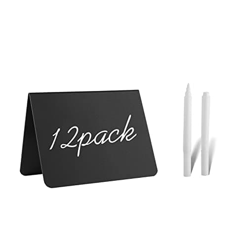 12 Pack 4"x3"Mini Chalkboard Signs for Chalk Sign for Food - Party - Buffet - Table Sign Chalkboard - Wedding - Bakery - Small - Image 1