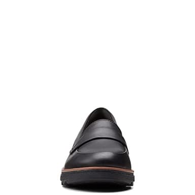 Clarks Women's Sharon Gracie Penny Loafer, Black Soft, 7 - Image 4