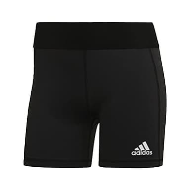 adidas Women's Alphaskin Volleyball 4-Inch Short Tights Black/White 2XS5 - Image 3