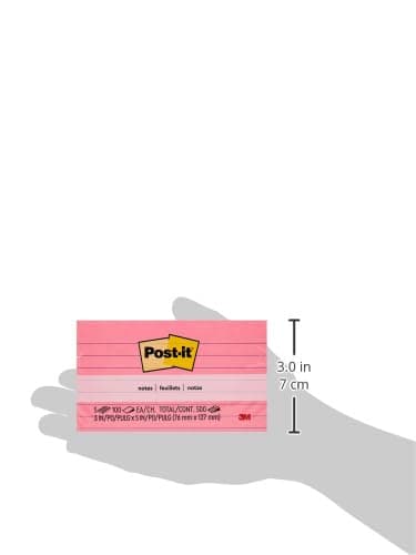 Post-it Notes, 3 in x 5 in,5 Sticky Notes Pads, 100 Sheets per Pad, Poptimistic Collection, School Supplies and Oﬃce Products, The Original Post-it Note - Image 3