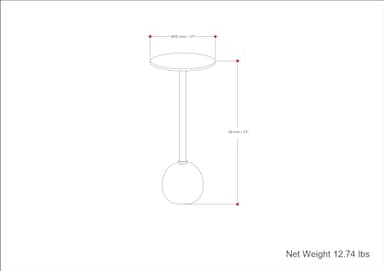 SIMPLIHOME Melene Modern Contemporary 12 inch Wide Metal Side Table in Gold/Grey for The Living Room and Bedroom - Image 2