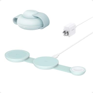 Anker MagSafe Compatible MagGo UFO 3-in-1 Charger, iPhone 17 Wireless Charging Station, 15W Qi2 Certified, Foldable Travel Charging Pad, for iPhone 17/16/15/14, AirPods, Apple Watch (Not a Power Bank) - Image 1