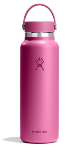 Hydro Flask Water Bottle - Insulated Stainless Steel - Wide Mouth Flex Lid, Non Spill, Leakproof and Refillable in 40 Oz - Image 1