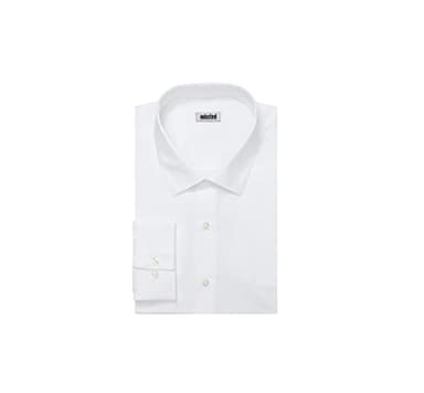 Kenneth Cole Unlisted mens Big and Tall Solid Dress Shirt, White, 20 Neck 37 -38 Sleeve US - Image 3