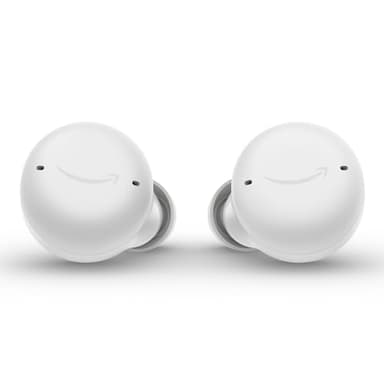 Amazon Echo Buds with Active Noise Cancellation (newest model), Wired charging case, Glacier White - Image 1