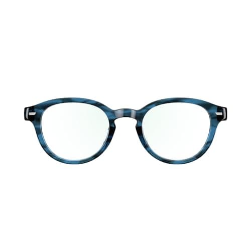 Amazon Echo Frames, an Alexa device (newest model), Smart glasses with Alexa, Round frames in Blue Tortoise with blue light filtering lenses - Image 1