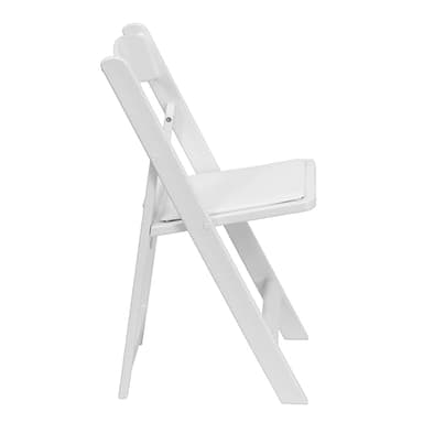 Flash Furniture Hercules Series Folding Chair - White Resin - Set of 4 800LB Weight Capacity Comfortable Event Chair - Light Weight Folding Chair - Image 14