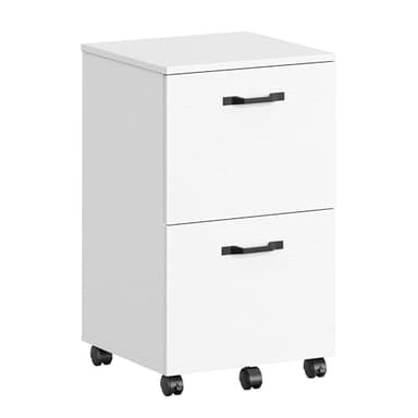 VASAGLE 2-Drawer File Cabinet, Small Rolling Filing Cabinet for Home Office, Printer Stand, for A4, Letter-Size Documents, 15.7 x 16.5 x 27.6 Inches, Snow White UOFC040W46 - Image 7