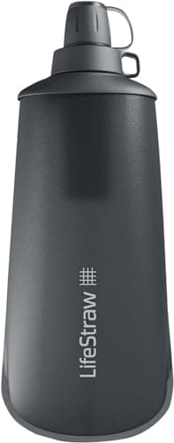 LifeStraw Peak Series Water Filter - 1L, Dark Mountain Gray, Protects Against Bacteria and Parasites, Ultra-Compact and Versatile - Image 1