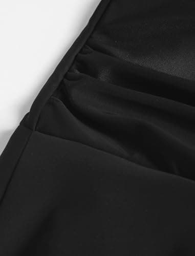 ZAFUL Women One Piece Swimsuit Modest Tummy Control Bathing Suit Over 50 Modlily Swim Dress Swimwear Push Up V Neck Swim Suits 2024 Black Striped XL - Image 6