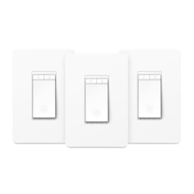 Kasa Smart Dimmer Switch HS220P3, Single Pole, Needs Neutral Wire, 2.4GHz Wi-Fi Light Switch Works with Alexa and Google Home, UL Certified,, No Hub Required, 3-Pack - Image 1