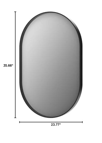 Brightify Black Oval Mirror for Wall 24x36 Inch, Bathroom Vanity Mirrors Black Metal Framed, Modern Mirror for Bedroom Living Room Wall Decorative Hang Vertical and Horizontal - Image 8