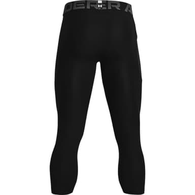 Under Armour Men's Armour HeatGear 3/4 Leggings , Black (001)/Pitch Gray, Large - Image 3