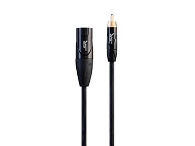 Monoprice XLR Male to RCA Male On Tour Cable - 1 Foot - Black, Heavy Gauge 24AWG, Gold Plated Connectors - Stage Right Series - Image 2