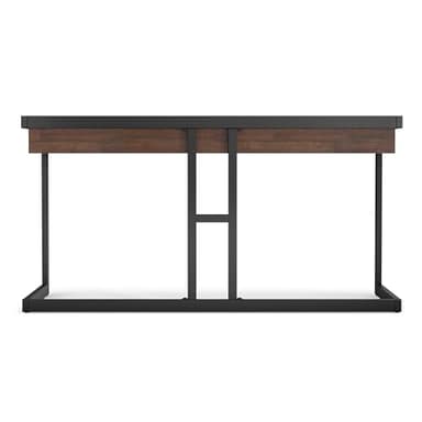 SIMPLIHOME Erina Desk - 60-Inch Wide Solid Acacia Wood and Metal Writing Desk in Distressed Charcoal Brown, Modern Industrial Home Office Computer Table for Study with 2 Drawers and Keyboard Tray - Image 12