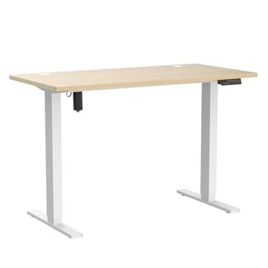 SMUG Height Adjustable Electric Standing Desk, 48 x 24 Inches Sit Stand up Desk Home Office Computer Desk, Ergonomic Desk with Memory Controller Standing Table Natural - Image 5