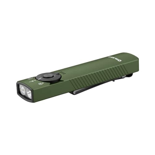 OLIGHT Arkfeld Pro Rechargeable EDC Flat Flashlight with Green Beam, UV and White LED Combo, 1300 Lumens Portable Pocket Lights, Triple Sources for Outdoors Emergency Working (OD-Green CW) - Image 1