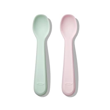 OXO Tot Silicone Spoons 2 Pack - Blossom and Opal - Image 1