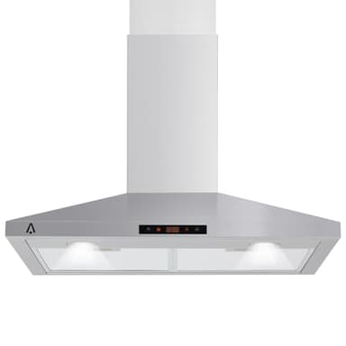 Range Hood 30 inch Wall Mount with 265 CFM,Ducted/Ductless Range Hood Stainless Steel with Touch Control 3 Speed Exhaust Fan, Adjustable Chimney & LED Light, Silver - Image 1