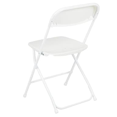 Flash Furniture Hercules Set of 10 Indoor/Outdoor Heavy-Duty Plastic Folding Chairs, Foldable Commercial Stacking Chairs with 650-lb. Static Weight Capacity, White - Image 11