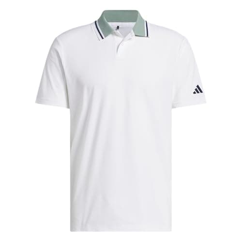 adidas Men's Beyond TWISTKNIT Polo Shirt, White, Medium - Image 1