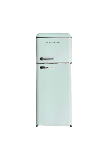 Frigidaire, 2 Door Apartment Size RETRO Refrigerator with Top Freezer, Chrome Handles, 7.5 cu ft, GREEN - Image 1