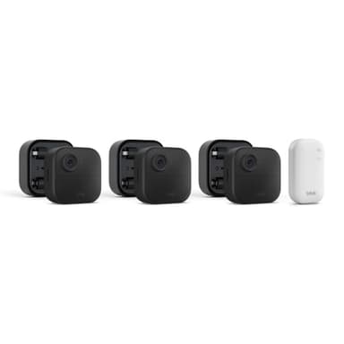 Blink Outdoor 4 + Battery Extension Pack — Four-year battery wireless smart security camera, HD live view, enhanced motion detection — 3 camera system + Battery Extension Pack - Image 1