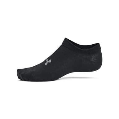 Under Armour Unisex-Adult Essential No Show Socks 6 Pack, (001) Black/Black/Castlerock, Large - Image 2