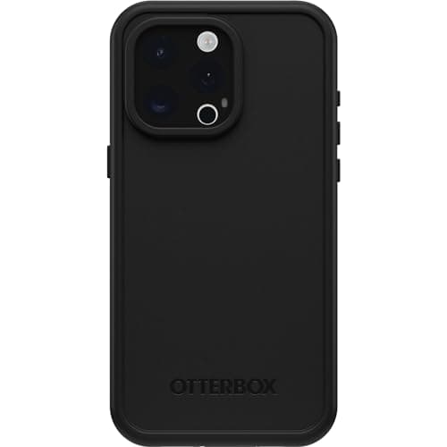 OtterBox iPhone 15 Pro MAX (Only) FRĒ Series Waterproof Case with MagSafe (Designed by LifeProof) - Black, Waterproof, 60% Recycled Plastic, Sleek and Stylish - Image 1